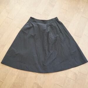 NWT Boden Isabella Taffeta Midi Skirt Black Womens Size 20-22